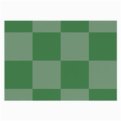 Green Gingham Check Squares Pattern Large Glasses Cloth (2 Sides) by yoursparklingshop