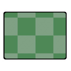 Green Gingham Check Squares Pattern Fleece Blanket (small) by yoursparklingshop