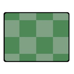 Green Gingham Check Squares Pattern Double Sided Fleece Blanket (small)  by yoursparklingshop