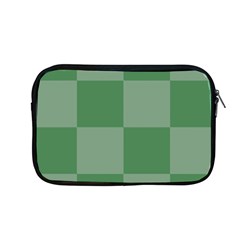 Green Gingham Check Squares Pattern Apple Macbook Pro 13  Zipper Case by yoursparklingshop