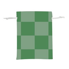 Green Gingham Check Squares Pattern Lightweight Drawstring Pouch (s) by yoursparklingshop