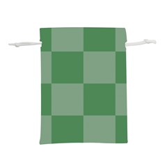 Green Gingham Check Squares Pattern Lightweight Drawstring Pouch (l) by yoursparklingshop