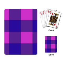 Blue And Pink Buffalo Plaid Check Squares Pattern Playing Cards Single Design (rectangle)