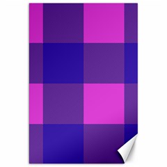 Blue And Pink Buffalo Plaid Check Squares Pattern Canvas 20  X 30  by yoursparklingshop