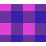 Blue And Pink Buffalo Plaid Check Squares Pattern Deluxe Canvas 14  x 11  (Stretched) 14  x 11  x 1.5  Stretched Canvas