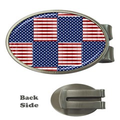 Red White Blue Stars And Stripes Money Clips (oval) 