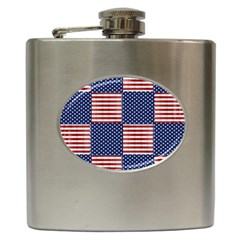 Red White Blue Stars And Stripes Hip Flask (6 Oz) by yoursparklingshop