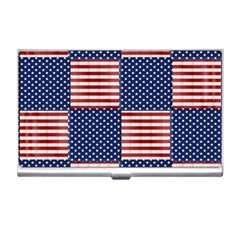 Red White Blue Stars And Stripes Business Card Holder by yoursparklingshop