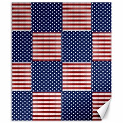 Red White Blue Stars And Stripes Canvas 8  X 10  by yoursparklingshop