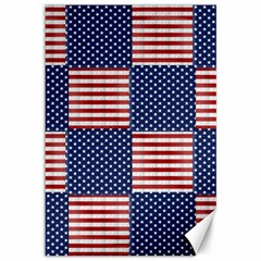 Red White Blue Stars And Stripes Canvas 12  X 18  by yoursparklingshop