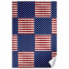 Red White Blue Stars And Stripes Canvas 24  X 36  by yoursparklingshop