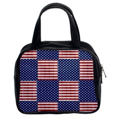 Red White Blue Stars And Stripes Classic Handbag (two Sides) by yoursparklingshop