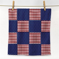 Red White Blue Stars And Stripes Face Towel by yoursparklingshop