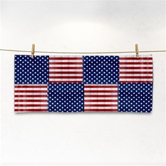 Red White Blue Stars And Stripes Hand Towel by yoursparklingshop