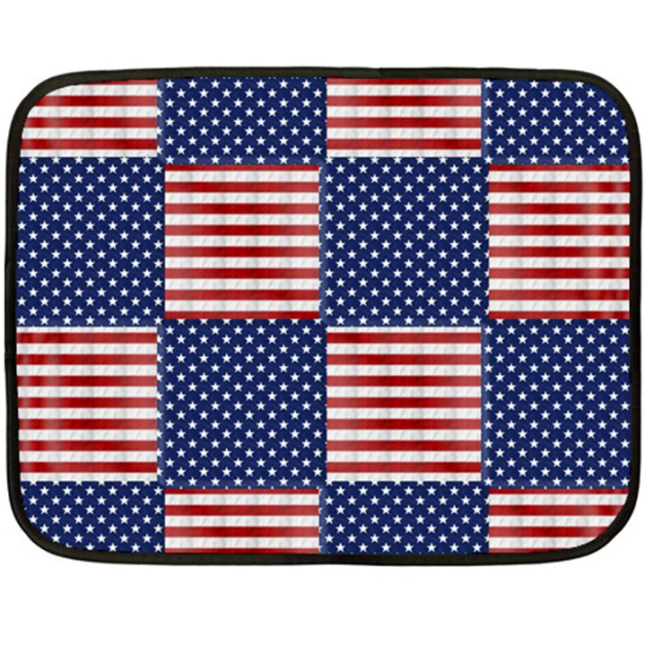 Red White Blue Stars And Stripes Fleece Blanket (Mini)