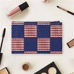 Red White Blue Stars And Stripes Cosmetic Bag (Medium) Back