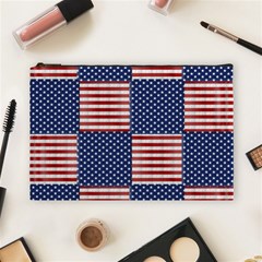 Red White Blue Stars And Stripes Cosmetic Bag (large) by yoursparklingshop