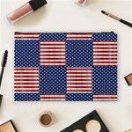 Red White Blue Stars And Stripes Cosmetic Bag (Large) Back