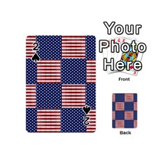 Red White Blue Stars And Stripes Playing Cards 54 Designs (mini)