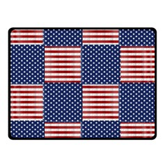 Red White Blue Stars And Stripes Double Sided Fleece Blanket (small)  by yoursparklingshop