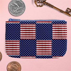 Red White Blue Stars And Stripes Large Coin Purse by yoursparklingshop