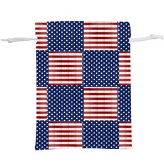 Red White Blue Stars And Stripes  Lightweight Drawstring Pouch (xl) by yoursparklingshop