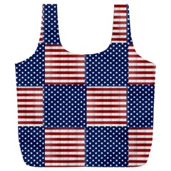 Red White Blue Stars And Stripes Full Print Recycle Bag (xxl) by yoursparklingshop