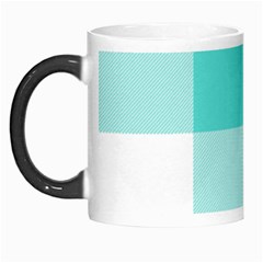 Turquoise And White Buffalo Check Morph Mugs by yoursparklingshop