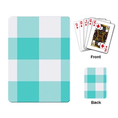 Turquoise And White Buffalo Check Playing Cards Single Design (rectangle)