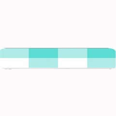 Turquoise And White Buffalo Check Small Bar Mats by yoursparklingshop