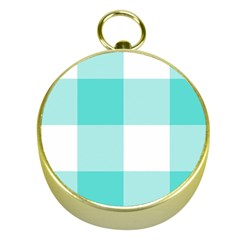 Turquoise And White Buffalo Check Gold Compasses by yoursparklingshop