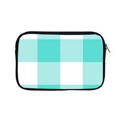 Turquoise And White Buffalo Check Apple Macbook Pro 13  Zipper Case by yoursparklingshop