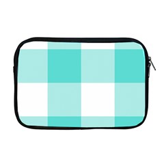 Turquoise And White Buffalo Check Apple Macbook Pro 17  Zipper Case by yoursparklingshop