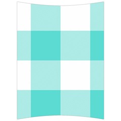 Turquoise And White Buffalo Check Back Support Cushion by yoursparklingshop