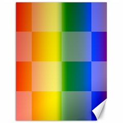 Lgbt Rainbow Buffalo Check Lgbtq Pride Squares Pattern Canvas 18  X 24  by yoursparklingshop