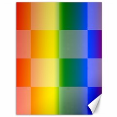 Lgbt Rainbow Buffalo Check Lgbtq Pride Squares Pattern Canvas 36  X 48  by yoursparklingshop