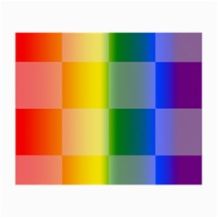 Lgbt Rainbow Buffalo Check Lgbtq Pride Squares Pattern Small Glasses Cloth (2 Sides) by yoursparklingshop