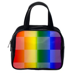 Lgbt Rainbow Buffalo Check Lgbtq Pride Squares Pattern Classic Handbag (one Side) by yoursparklingshop