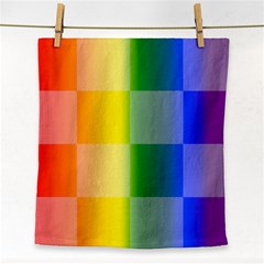 Lgbt Rainbow Buffalo Check Lgbtq Pride Squares Pattern Face Towel by yoursparklingshop