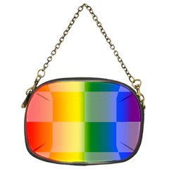 Lgbt Rainbow Buffalo Check Lgbtq Pride Squares Pattern Chain Purse (one Side) by yoursparklingshop