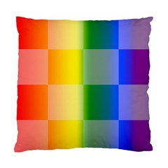 Lgbt Rainbow Buffalo Check Lgbtq Pride Squares Pattern Standard Cushion Case (two Sides) by yoursparklingshop