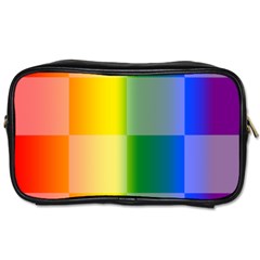 Lgbt Rainbow Buffalo Check Lgbtq Pride Squares Pattern Toiletries Bag (one Side) by yoursparklingshop