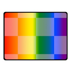 Lgbt Rainbow Buffalo Check Lgbtq Pride Squares Pattern Fleece Blanket (small) by yoursparklingshop