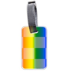 Lgbt Rainbow Buffalo Check Lgbtq Pride Squares Pattern Luggage Tag (two Sides) by yoursparklingshop