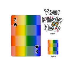 Lgbt Rainbow Buffalo Check Lgbtq Pride Squares Pattern Playing Cards 54 Designs (mini)