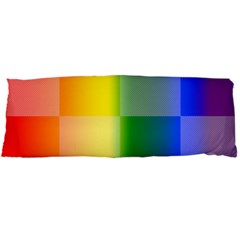 Lgbt Rainbow Buffalo Check Lgbtq Pride Squares Pattern Body Pillow Case Dakimakura (two Sides) by yoursparklingshop