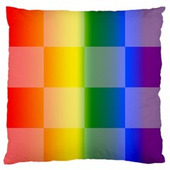 Lgbt Rainbow Buffalo Check Lgbtq Pride Squares Pattern Standard Flano Cushion Case (two Sides) by yoursparklingshop