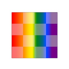 Lgbt Rainbow Buffalo Check Lgbtq Pride Squares Pattern Satin Bandana Scarf by yoursparklingshop