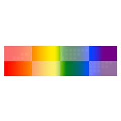 Lgbt Rainbow Buffalo Check Lgbtq Pride Squares Pattern Satin Scarf (oblong) by yoursparklingshop