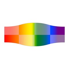 Lgbt Rainbow Buffalo Check Lgbtq Pride Squares Pattern Stretchable Headband by yoursparklingshop